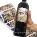 Etiqueta de botella de vino de imprenta de impresión personalizada